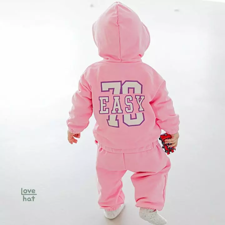 Love Hat - Korean Children Fashion - #stylishchildhood - Macaroon Top Bottom Set - 2