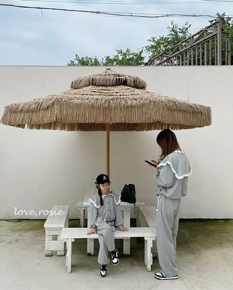 Love Rosie - Korean Children Fashion - #designkidswear - Frill Collar Cardigan Pants Set