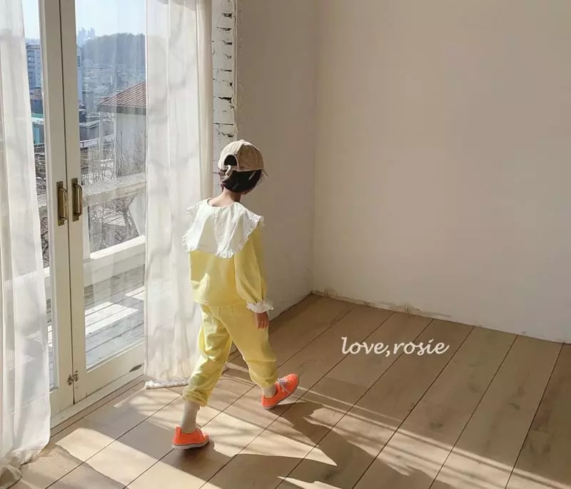 Love Rosie - Korean Children Fashion - #fashionkids - Vely Sailor Collar Top Bottom Set - 11