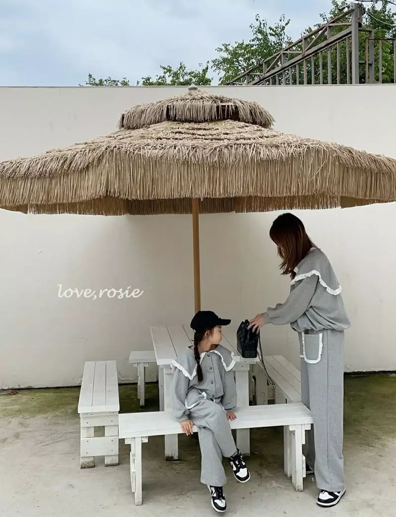 Love Rosie - Korean Children Fashion - #fashionkids - Frill Collar Cardigan Pants Set - 3