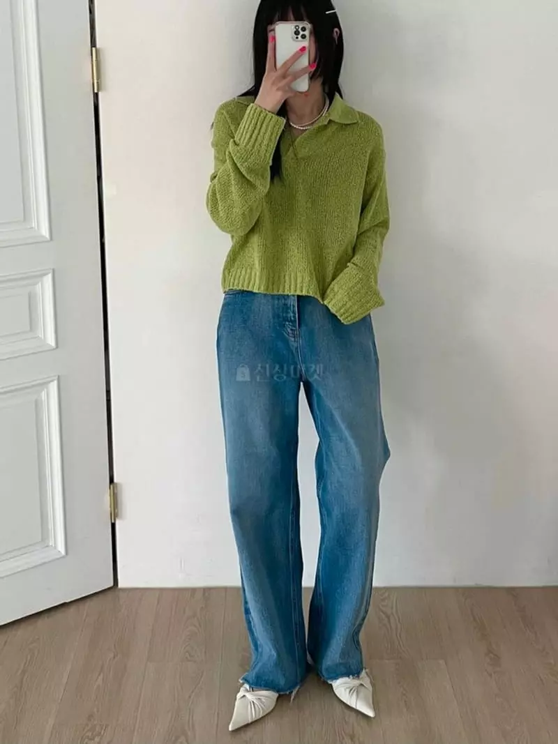 Lovemoment - Korean Women Fashion - #momslook - All Brush Jeans - 2