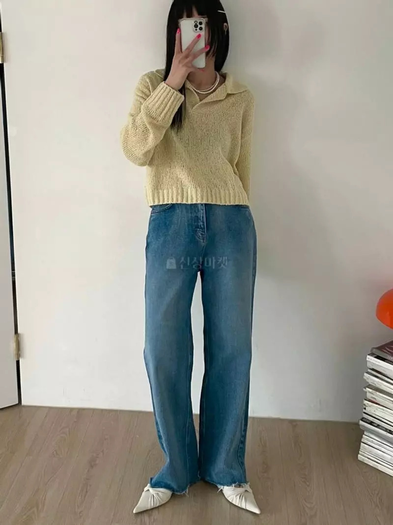 Lovemoment - Korean Women Fashion - #womensfashion - All Brush Jeans - 4