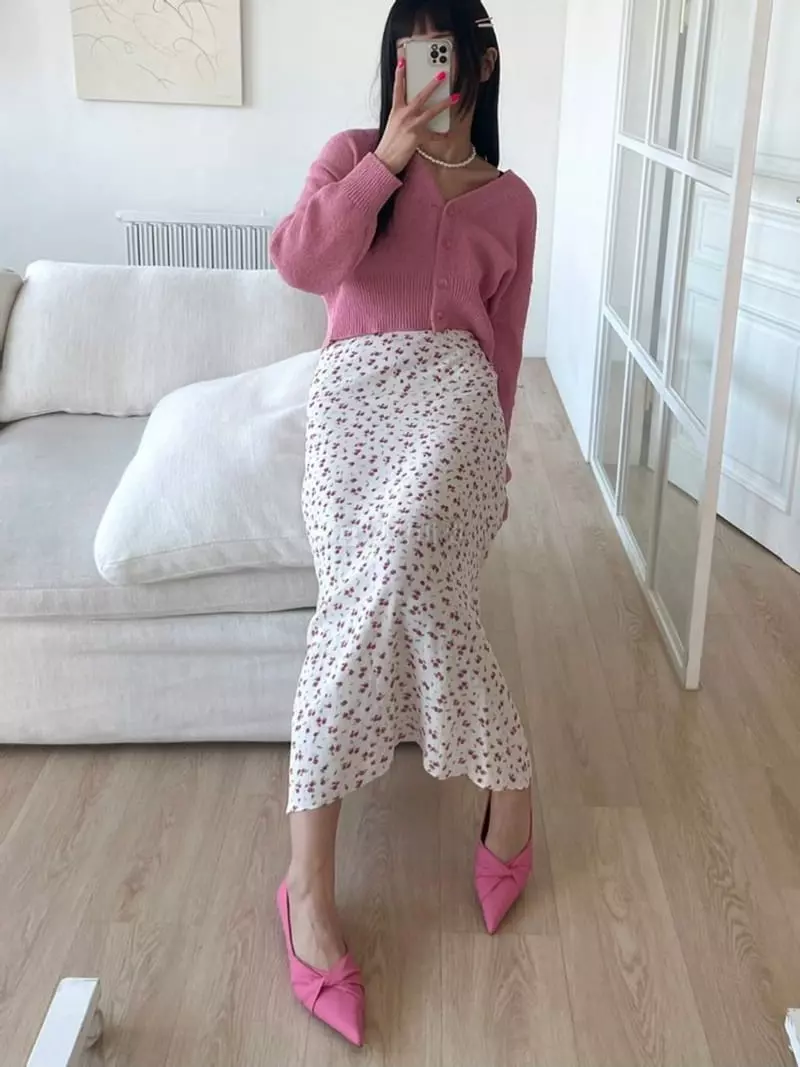 Lovemoment - Korean Women Fashion - #momslook - Rosy Skirt
