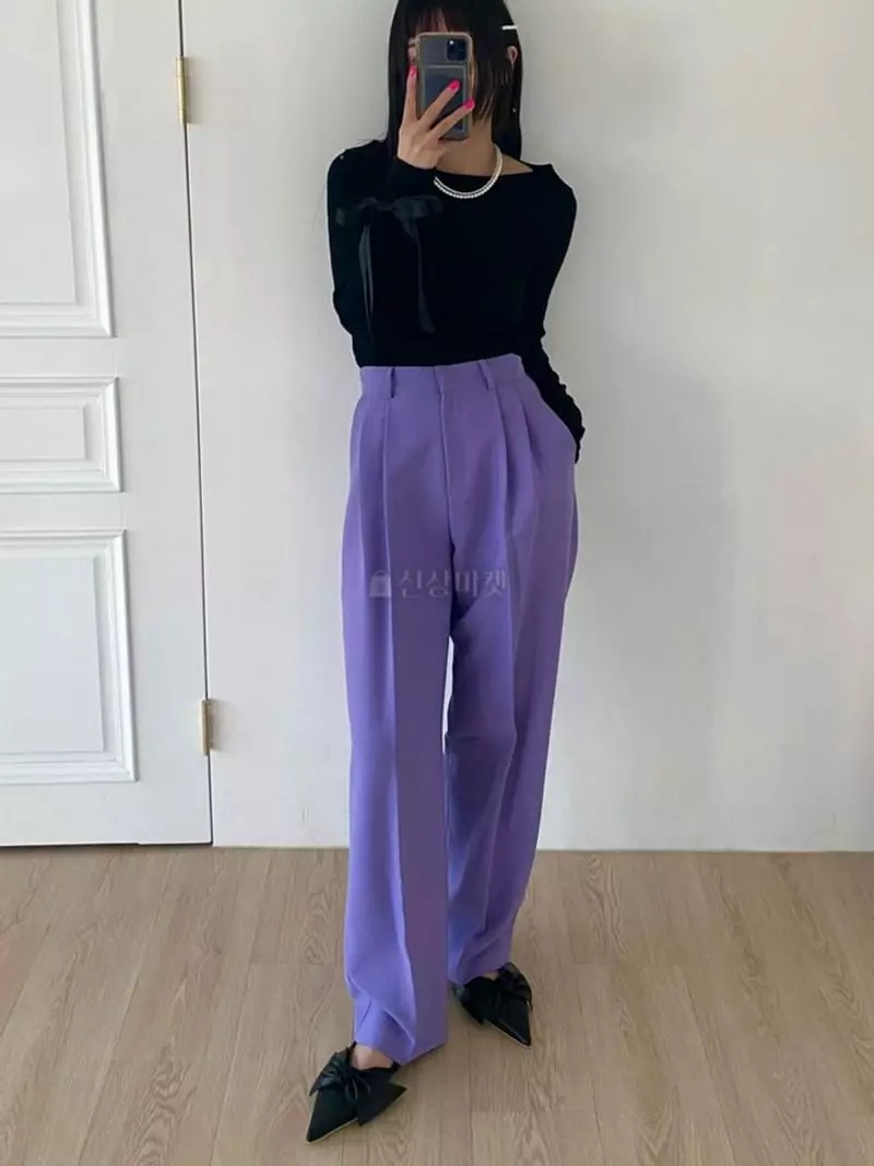 Lovemoment - Korean Women Fashion - #momslook - Joy Pintuck Pants - 2