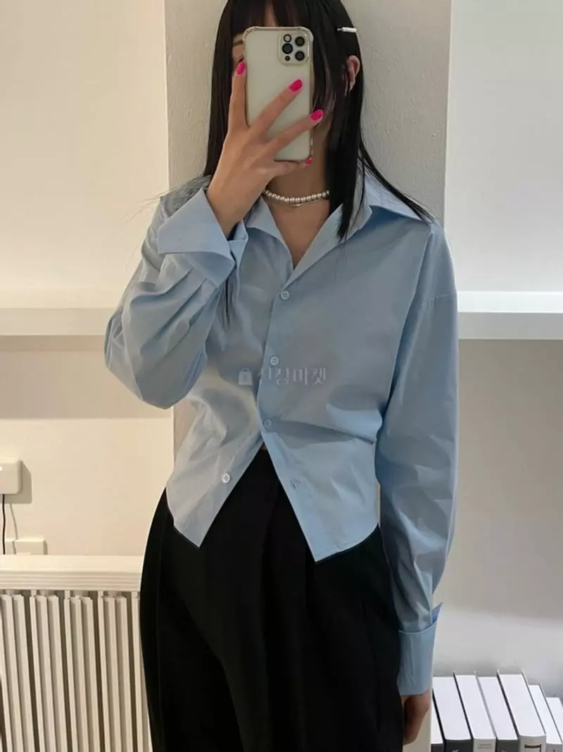 Lovemoment - Korean Women Fashion - #momslook - Nine Crop Shirts