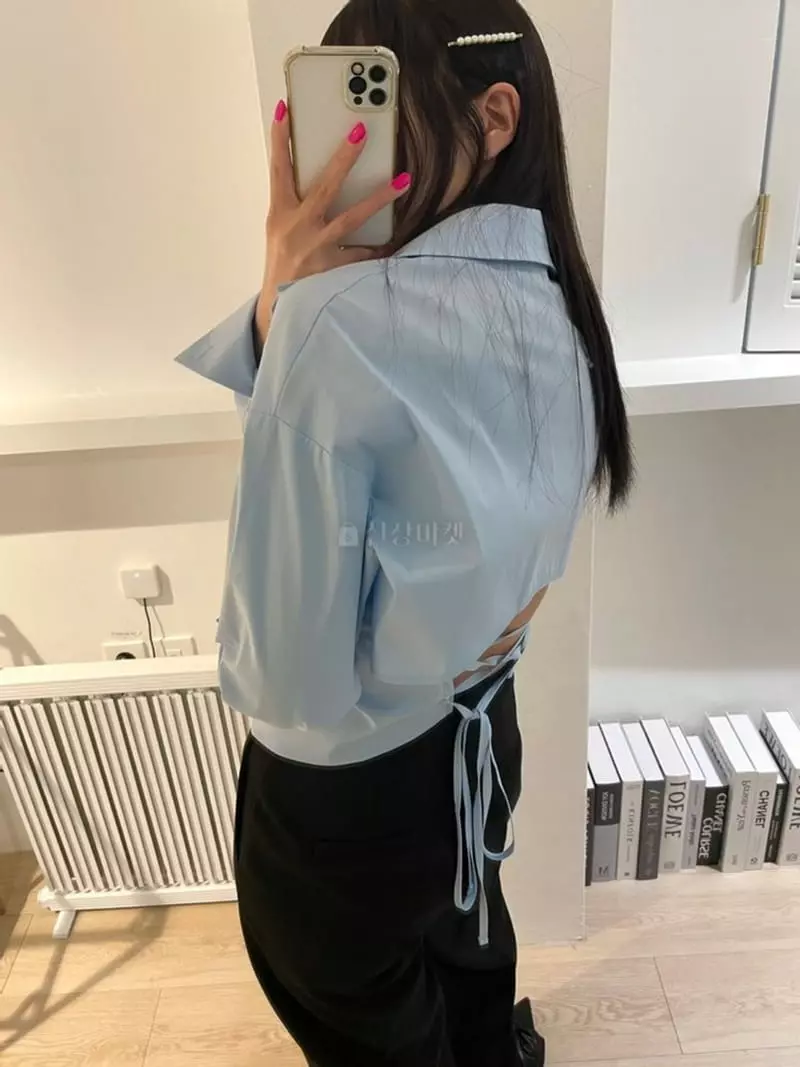 Lovemoment - Korean Women Fashion - #momslook - Nine Crop Shirts - 2