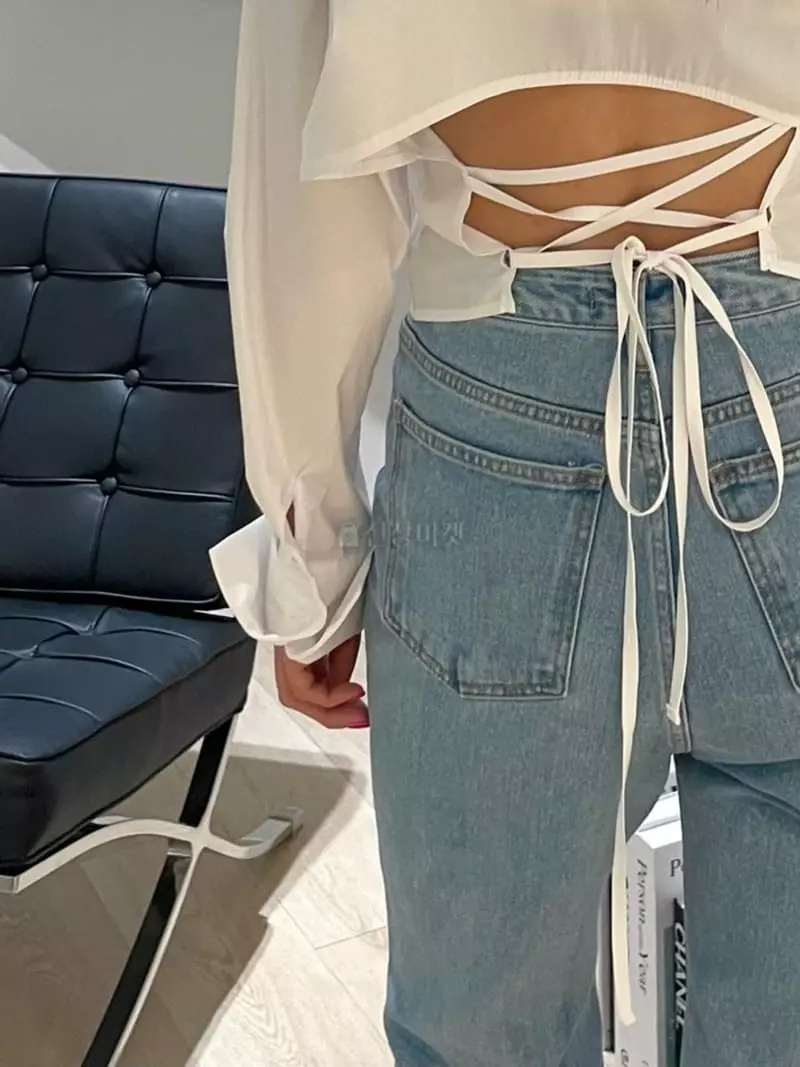 Lovemoment - Korean Women Fashion - #momslook - Nine Crop Shirts - 3