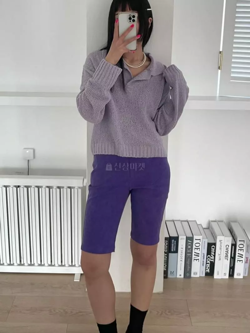 Lovemoment - Korean Women Fashion - #pursuepretty - Merry Collar Knit Tee - 4