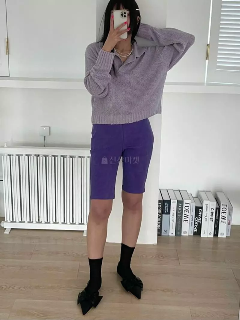 Lovemoment - Korean Women Fashion - #restrostyle - Pigment Biker Pants - 3