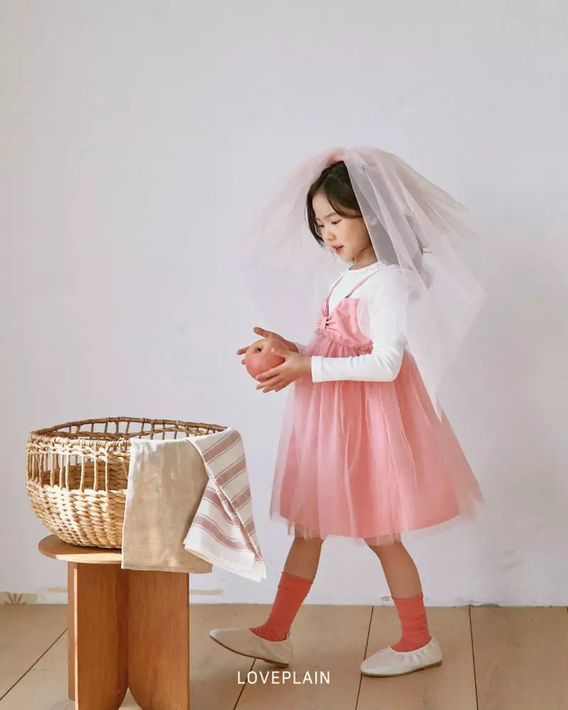 Loveplain - Korean Children Fashion - #stylishchildhood - Ribbon Sha Sha One-piece - 4