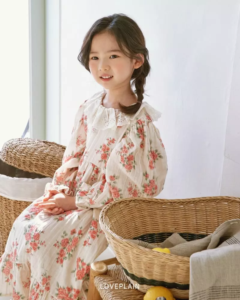Loveplain - Korean Children Fashion - #childrensboutique - Rose One-piece - 3