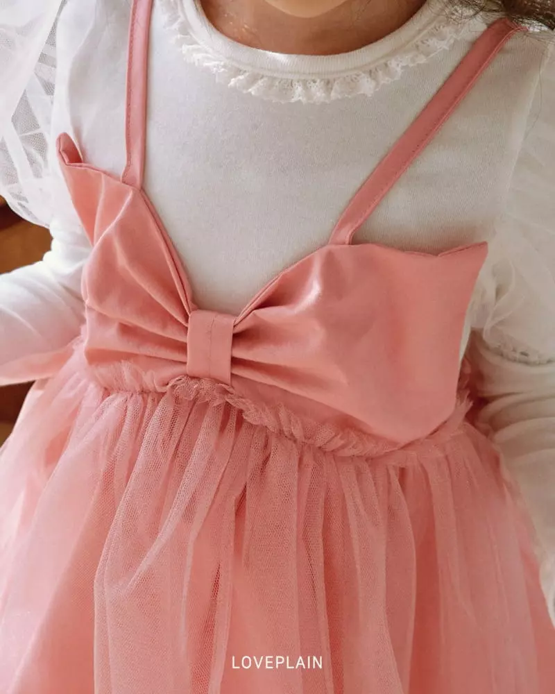 Loveplain - Korean Children Fashion - #designkidswear - Ribbon Sha Sha One-piece - 6