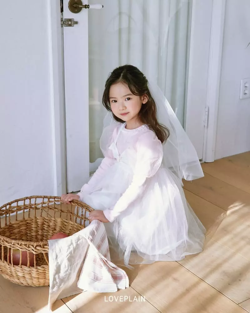 Loveplain - Korean Children Fashion - #toddlerclothing - Ribbon Sha Sha One-piece - 2