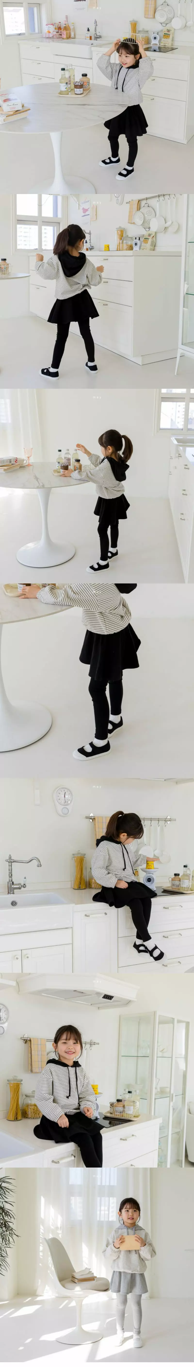 MAY - Korean Children Fashion Brand - #childofig - Hoody Skirt Leggings Set - 4