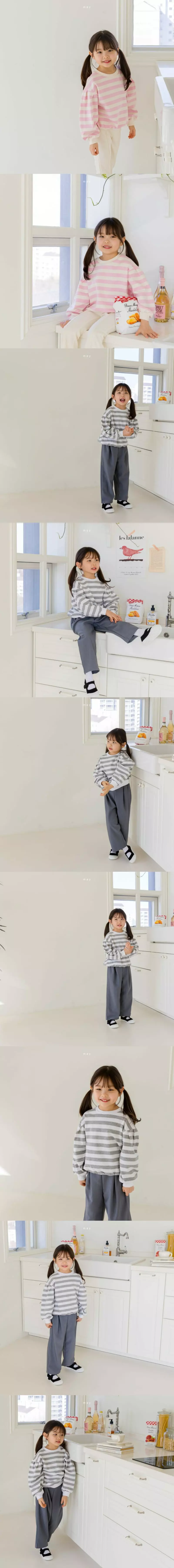 MAY - Korean Children Fashion Brand - #prettylittlegirls - Sleeve Wrinkle Sweatshirt - 3