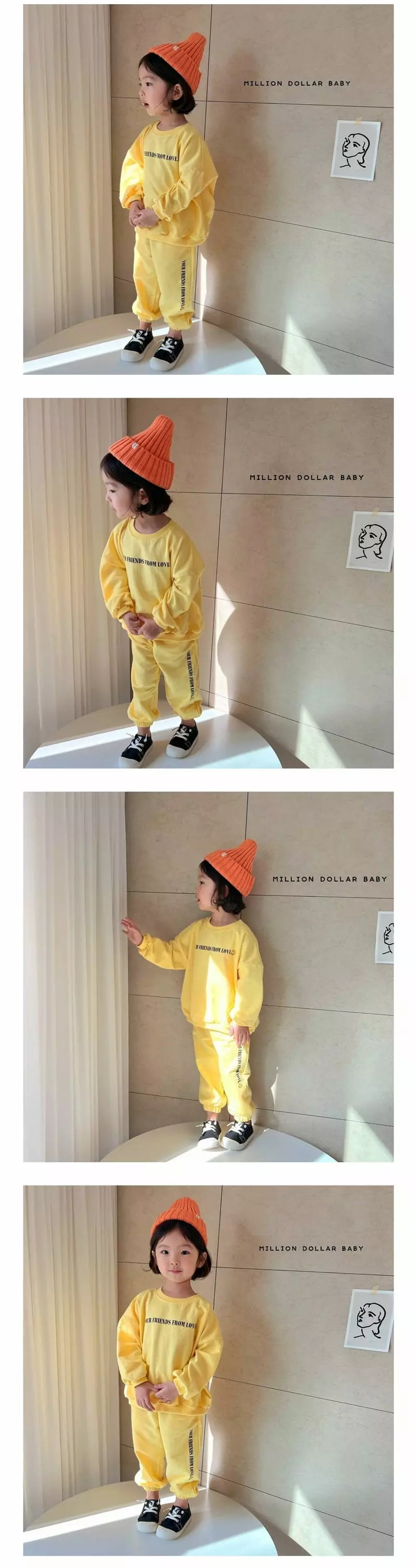 MILLION DOLLAR BABY - Korean Children Fashion Brand - #Kfashion4kids - Daily Smile Top Bottom Set - 5