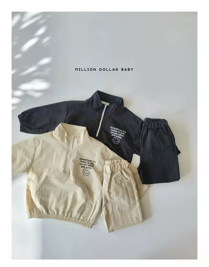 MILLION DOLLAR BABY - Korean Children Fashion Brand - #childrensboutique - Wind Anorak Pants Set