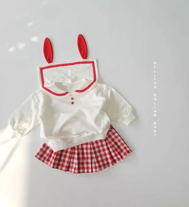 MILLION DOLLAR BABY - Korean Children Fashion Brand - #designkidswear - Sailor Rabbit Sweatshirt
