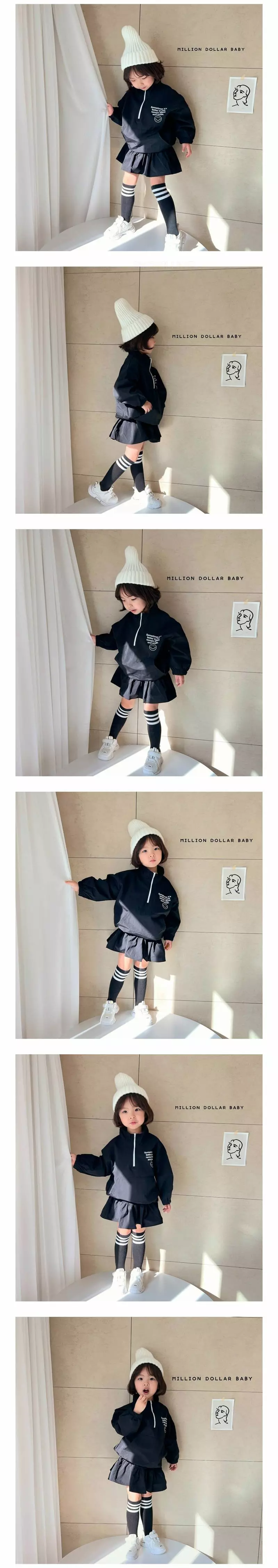 MILLION DOLLAR BABY - Korean Children Fashion Brand - #designkidswear - Wind Anorak Skirt Set - 3