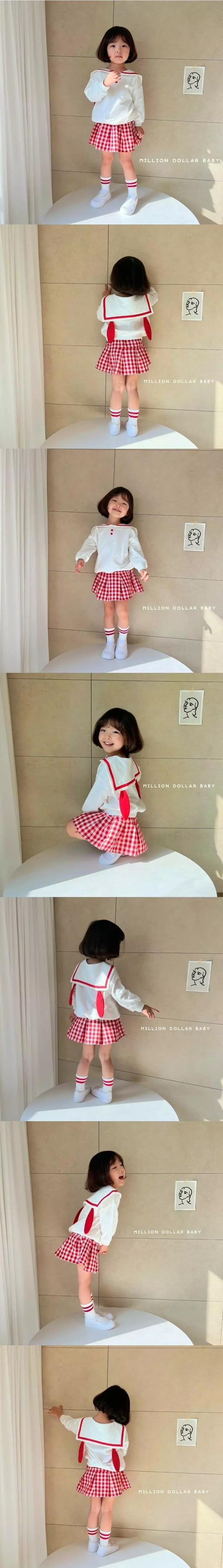 MILLION DOLLAR BABY - Korean Children Fashion Brand - #discoveringself - Sailor Rabbit Sweatshirt - 2
