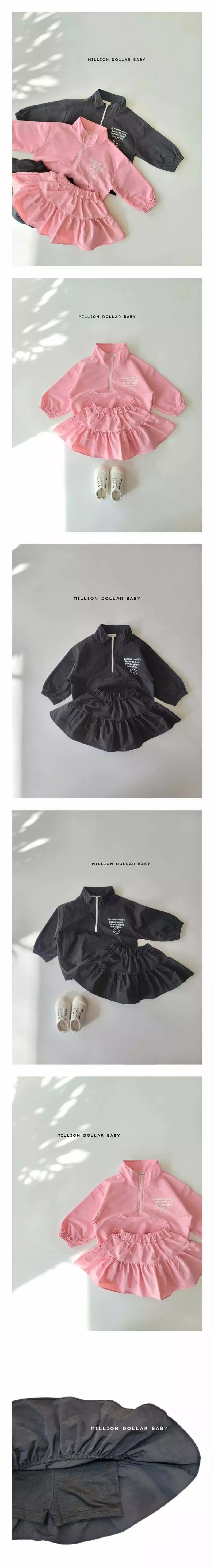 MILLION DOLLAR BABY - Korean Children Fashion Brand - #discoveringself - Wind Anorak Skirt Set - 4