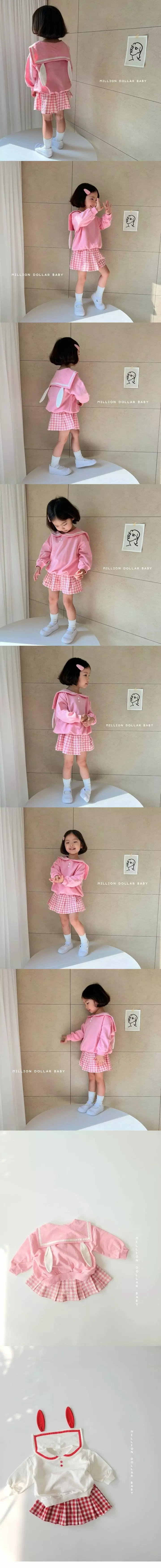 MILLION DOLLAR BABY - Korean Children Fashion Brand - #fashionkids - Sailor Rabbit Sweatshirt - 3