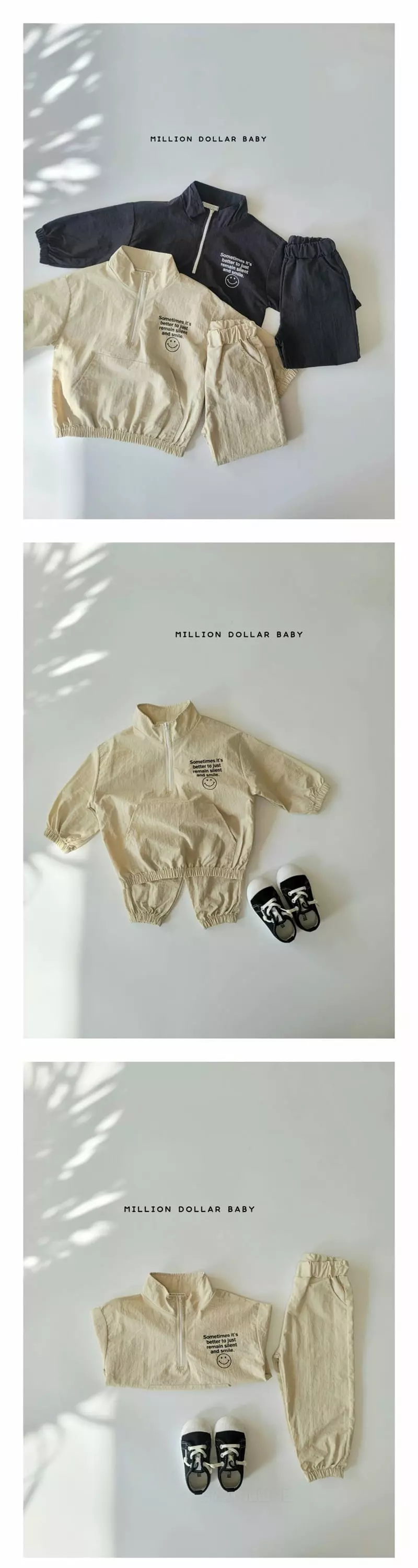 MILLION DOLLAR BABY - Korean Children Fashion Brand - #fashionkids - Wind Anorak Pants Set - 4