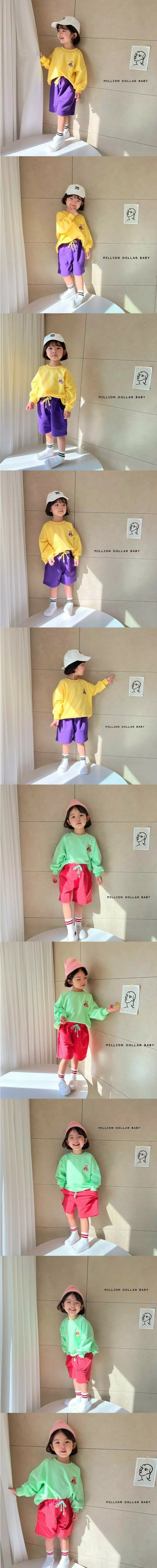 MILLION DOLLAR BABY - Korean Children Fashion Brand - #kidsshorts - Mumu Bear Tiop Bottom Set - 3