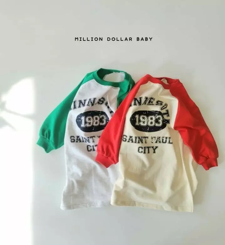 MILLION DOLLAR BABY - Korean Children Fashion Brand - #kidzfashiontrend - 1983 Raglan One-piece
