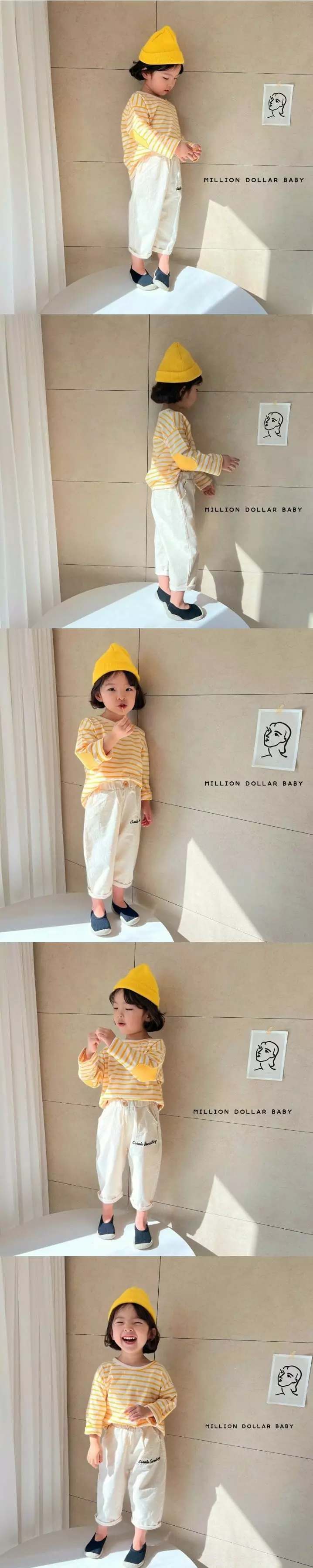 MILLION DOLLAR BABY - Korean Children Fashion Brand - #kidzfashiontrend - Stripes Bread Tee - 3