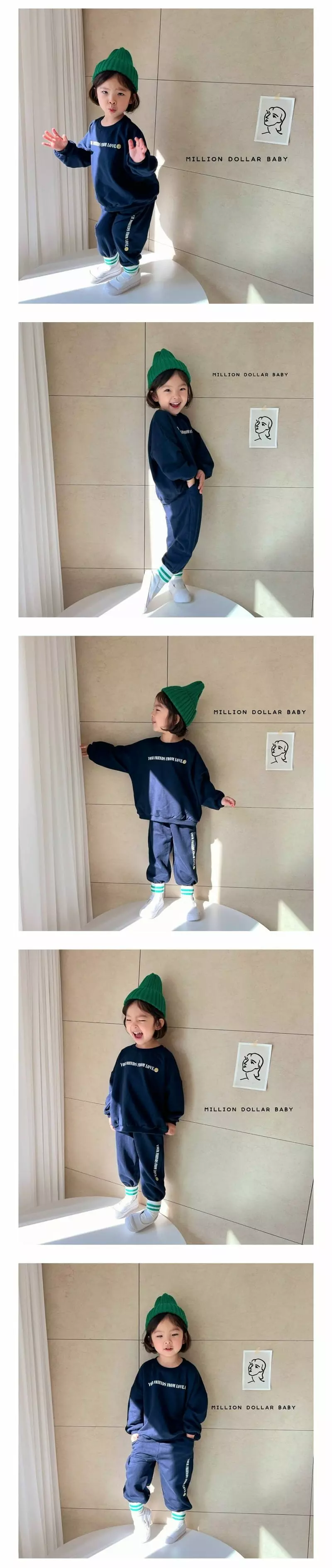 MILLION DOLLAR BABY - Korean Children Fashion Brand - #kidzfashiontrend - Daily Smile Top Bottom Set - 4