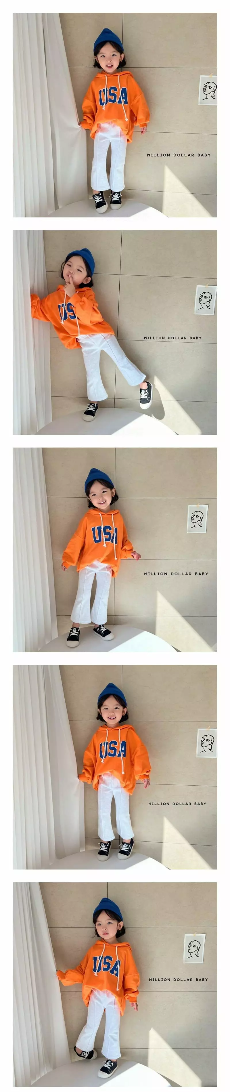 MILLION DOLLAR BABY - Korean Children Fashion Brand - #kidzfashiontrend - USA Hoody - 2