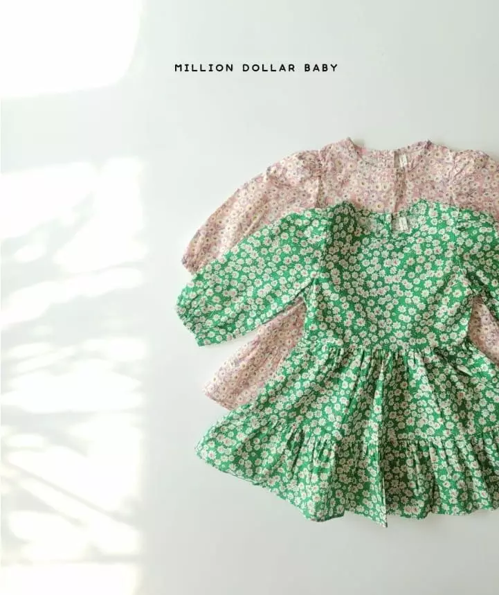 MILLION DOLLAR BABY - Korean Children Fashion Brand - #todddlerfashion - Cancan Flower One-piece