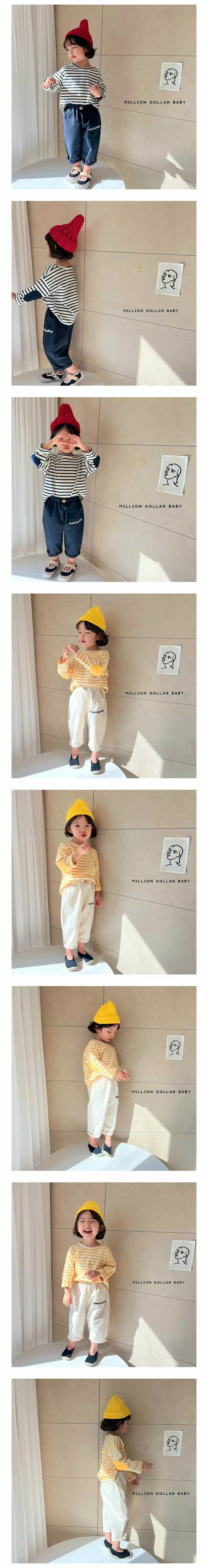 MILLION DOLLAR BABY - Korean Children Fashion Brand - #todddlerfashion - Haru Embroidery Pants - 4