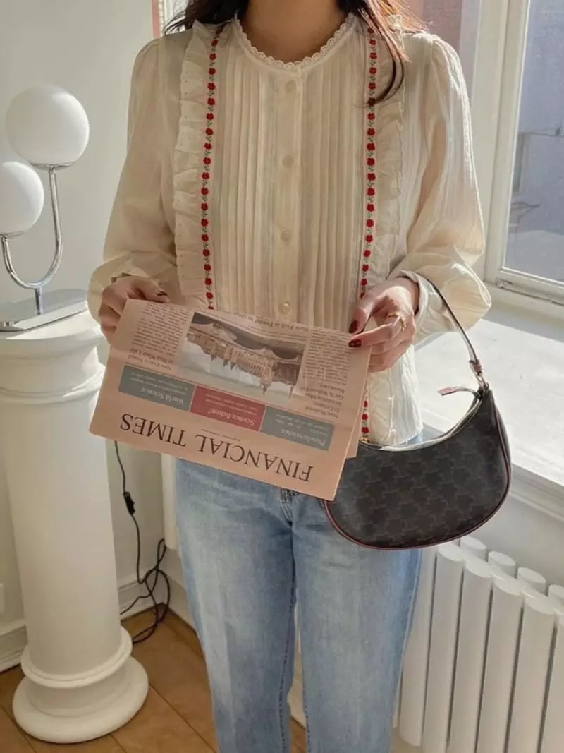 Magnet - Korean Women Fashion - #womensfashion - Lace Flower Blouse - 4