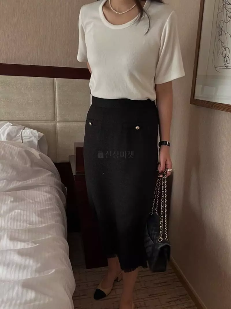 Magnet - Korean Women Fashion - #momslook - Tweed Skirt