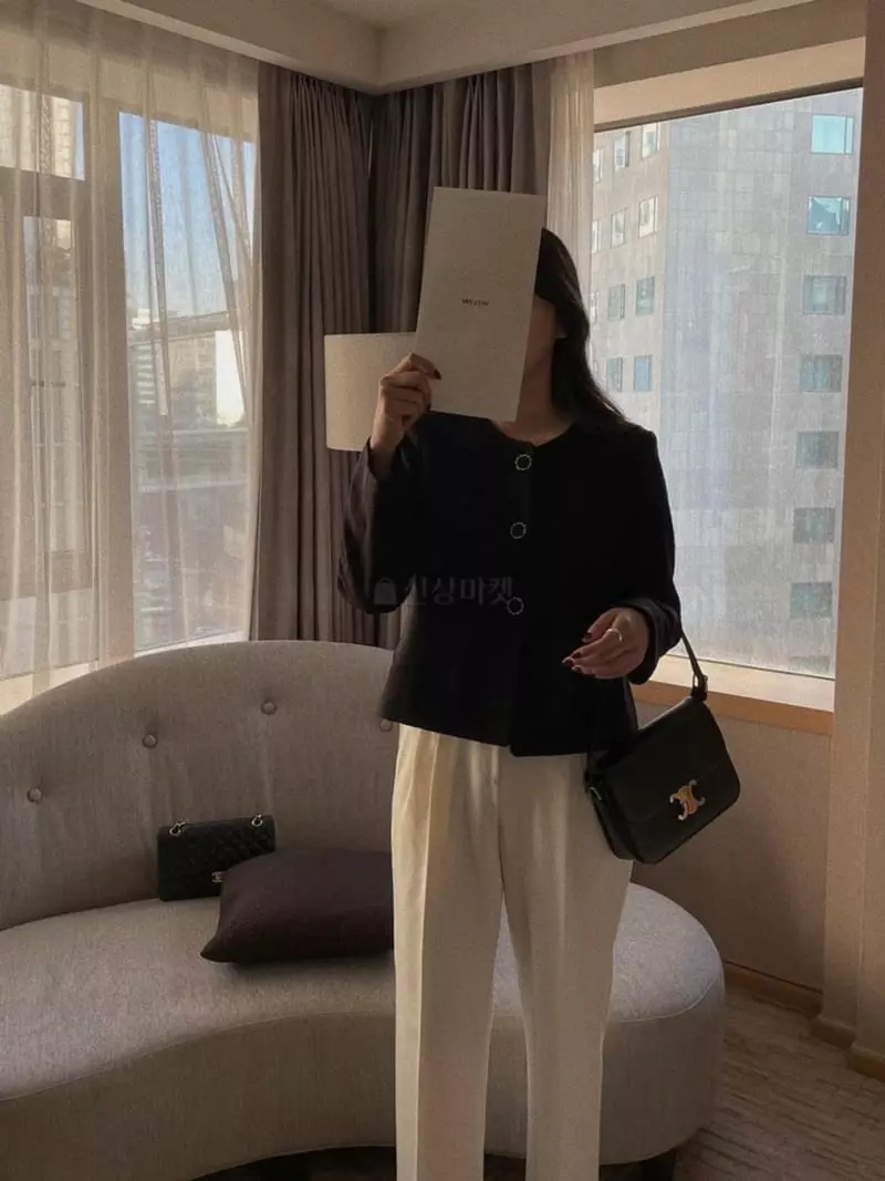 Magnet - Korean Women Fashion - #momslook - Coco Pearl Tweed Jacket - 2