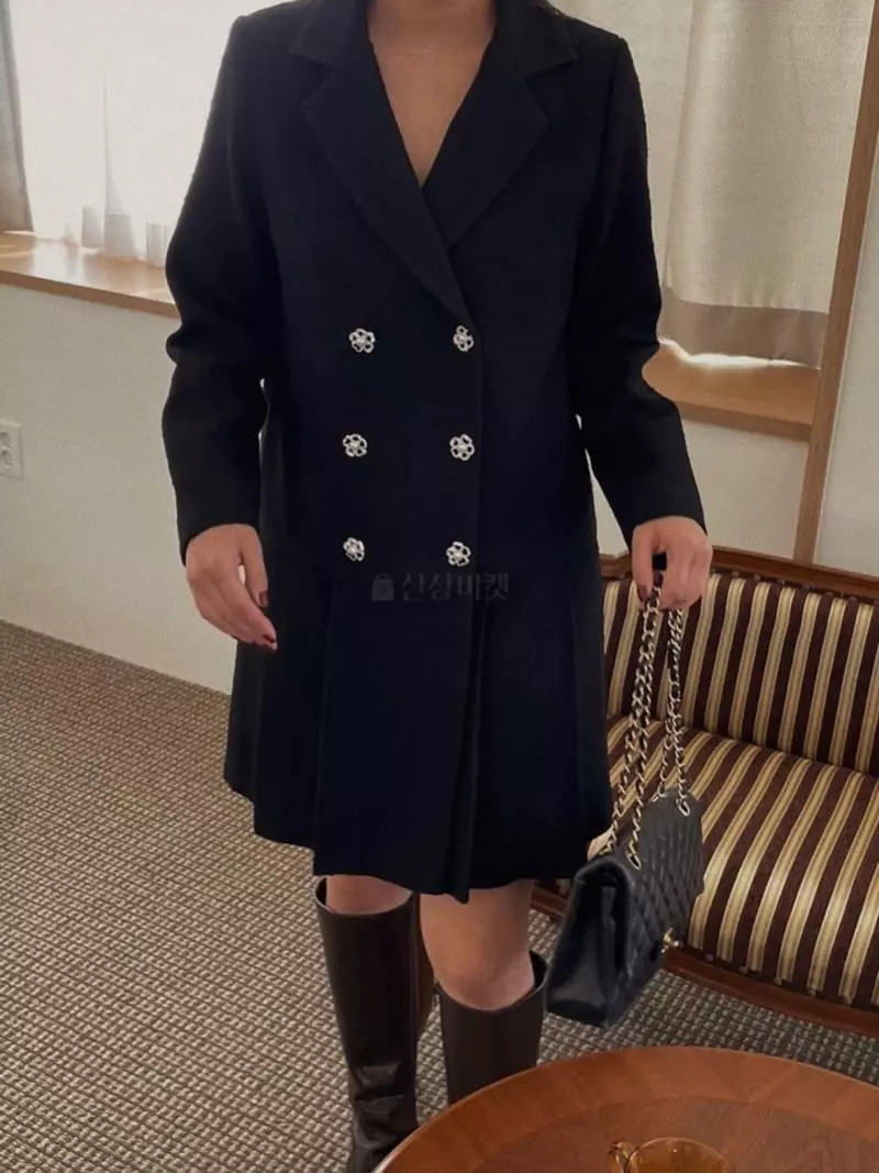 Magnet - Korean Women Fashion - #momslook - Double Tweed One-piece - 3