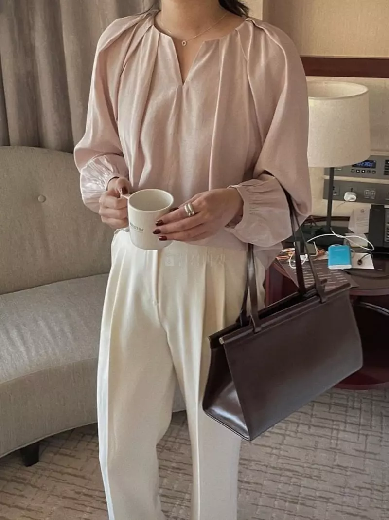 Magnet - Korean Women Fashion - #momslook - Aurora Pintuck Blouse