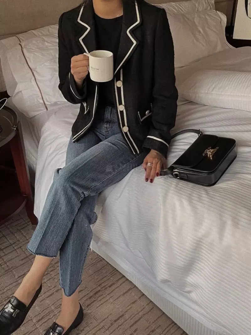 Magnet - Korean Women Fashion - #momslook - Cielin Tweed Jacket - 2