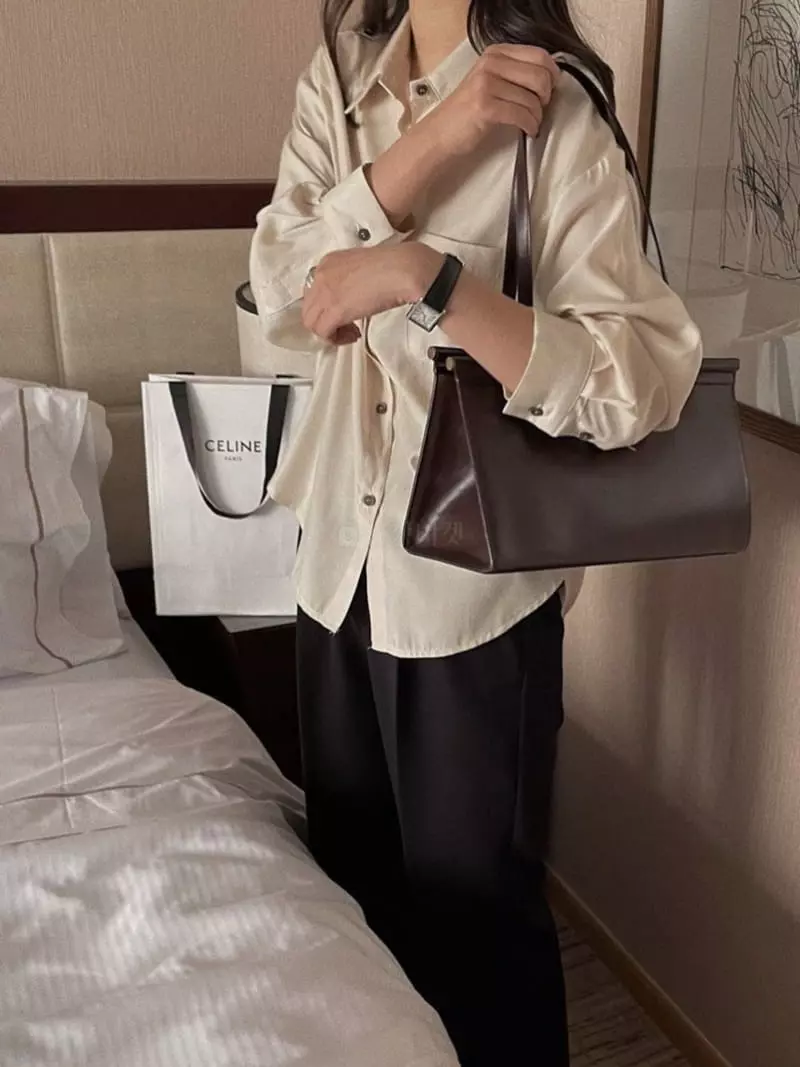 Magnet - Korean Women Fashion - #restrostyle - Day Silket Shirt - 2