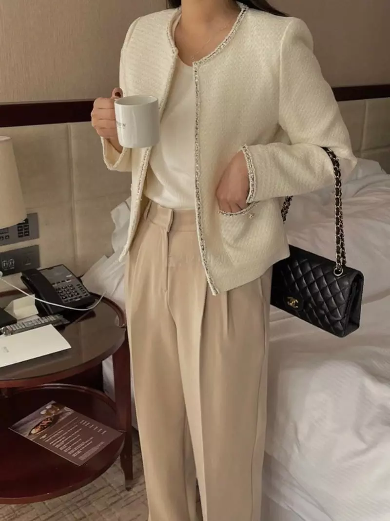 Magnet - Korean Women Fashion - #restrostyle - And Tweed Jacket