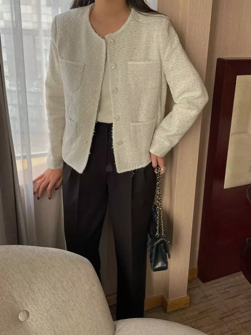 Magnet - Korean Women Fashion - #vintageinspired - Navisa Tweed Jacket - 2