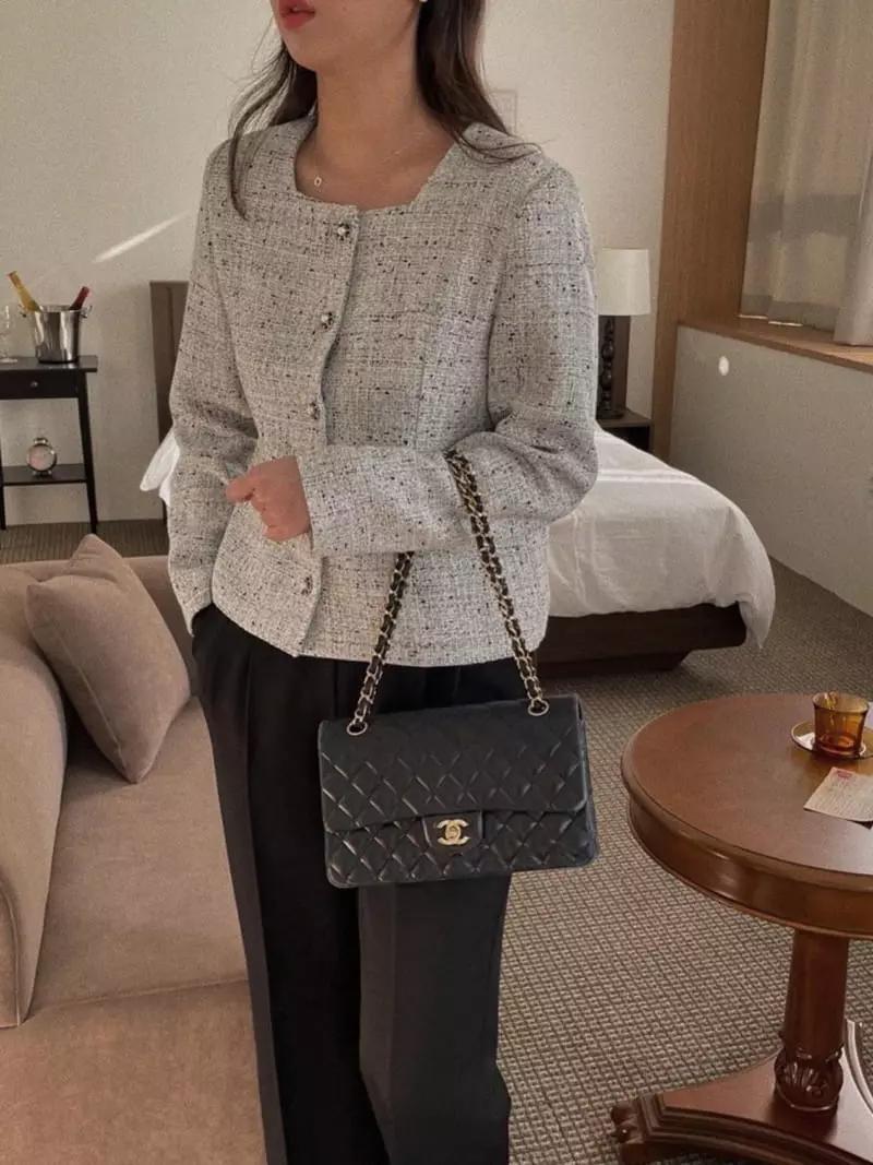 Magnet - Korean Women Fashion - #womensfashion - Square Tweed Jacket