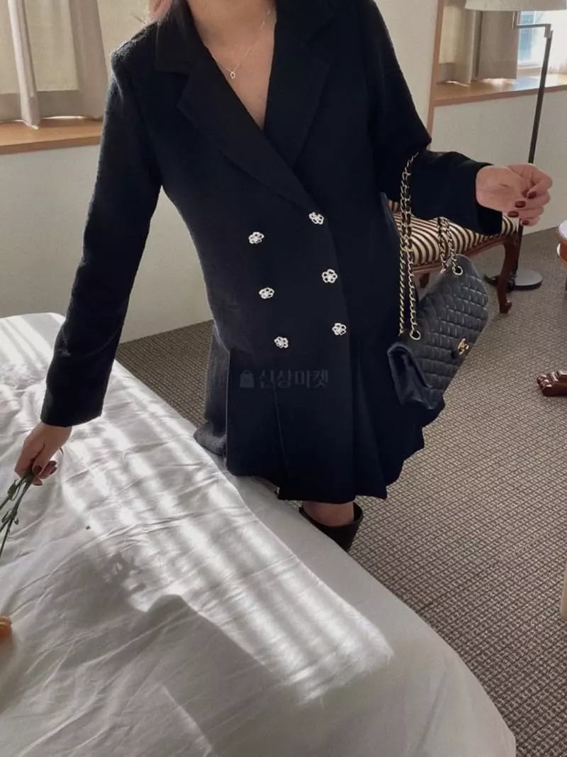 Magnet - Korean Women Fashion - #momslook - Double Tweed One-piece - 4