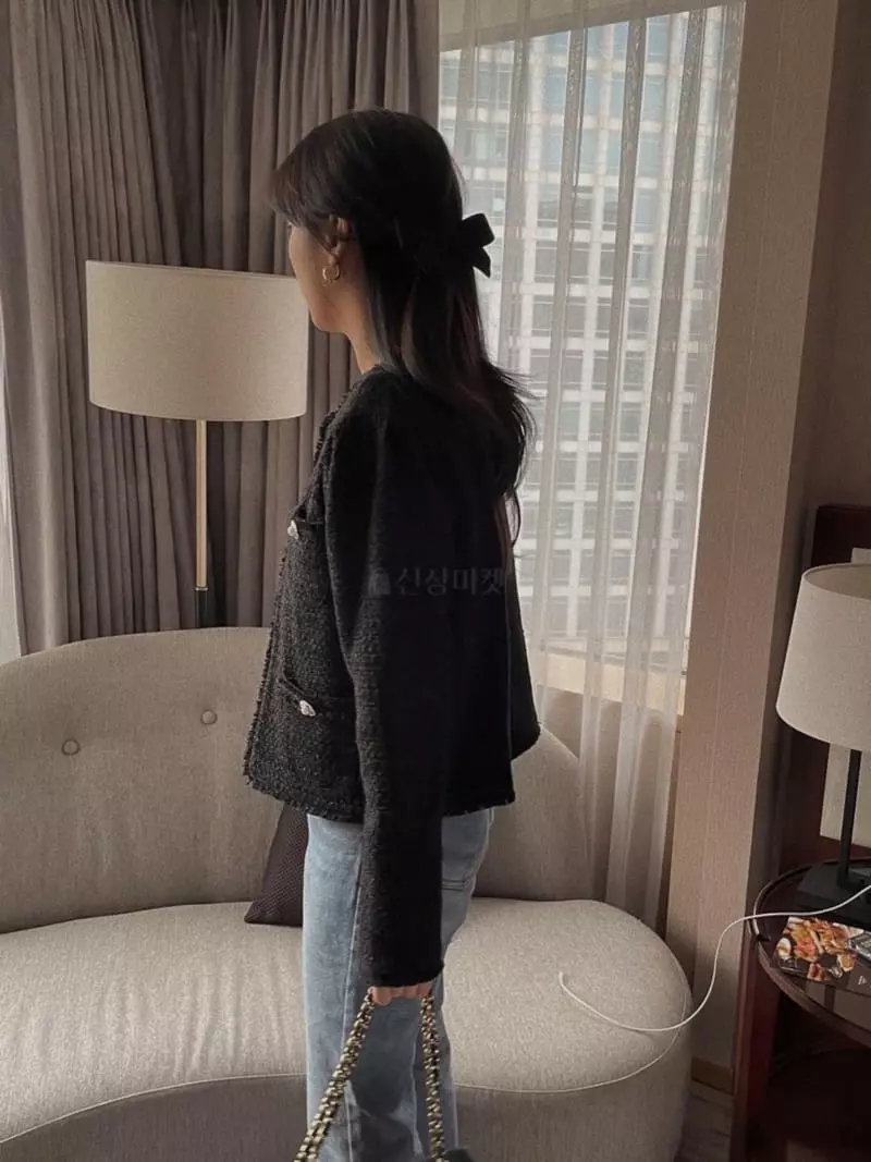 Magnet - Korean Women Fashion - #womensfashion - Stamen Puff Tweed Jacket - 3