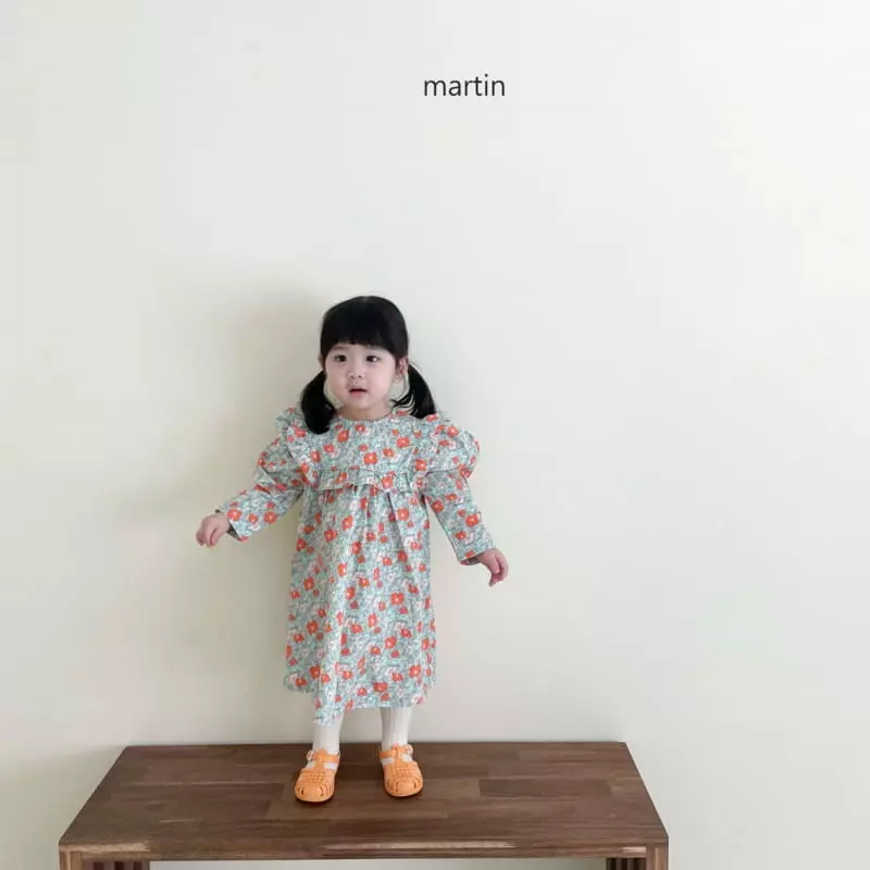 Martin - Korean Children Fashion - #Kfashion4kids - Flower Puff One-piece