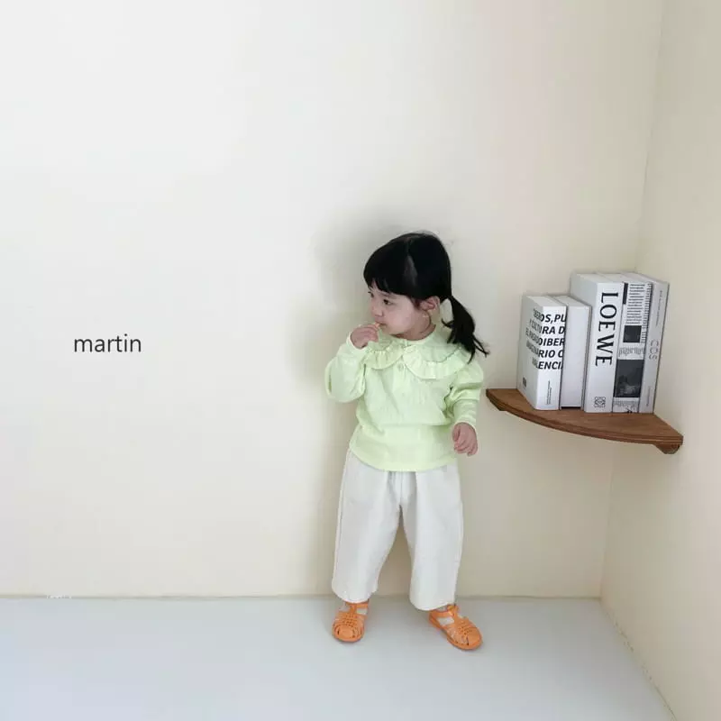Martin - Korean Children Fashion - #childofig - Eyelet Big Collar Tee - 3