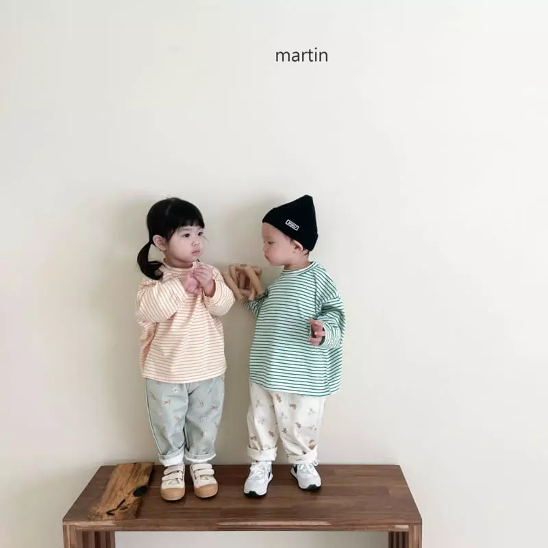 Martin - Korean Children Fashion - #kidzfashiontrend - Stripes Tee