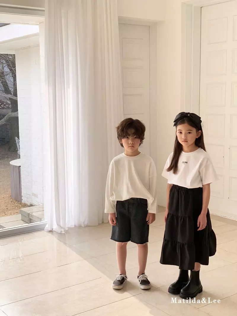 Matilda & Lee - Korean Children Fashion - #childofig - Patch Midi Denim Pants - 10